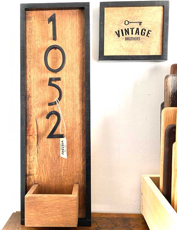 Four Digit Vertical House Numbers With Black Frame