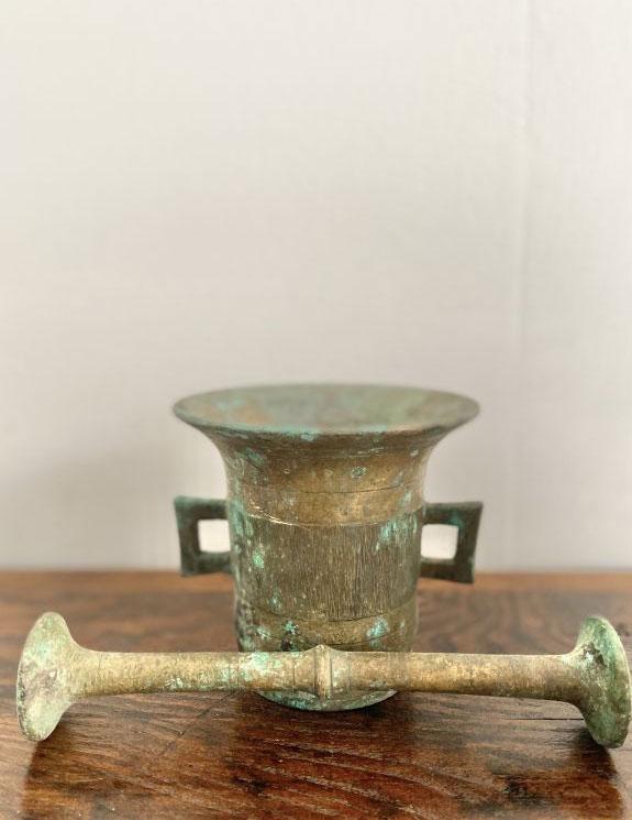 Brass Mortar & Pestle Aged to Perfection