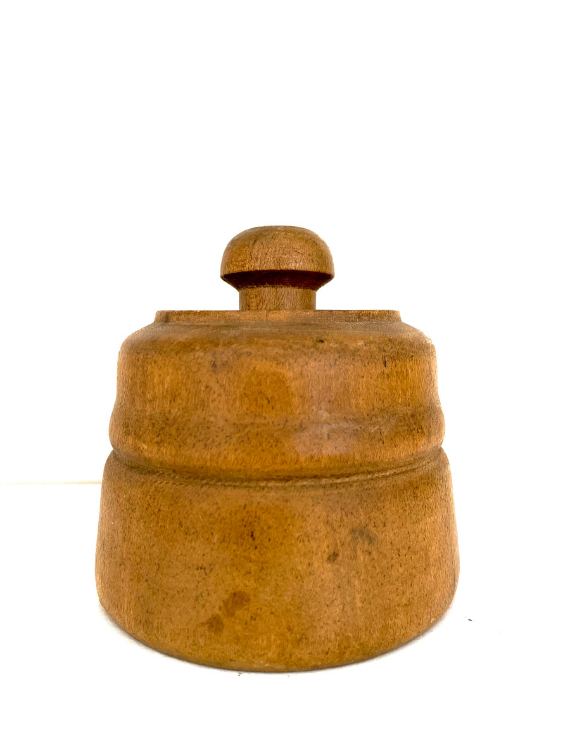 Medium Wheat Motif Vintage Wooden Butter Mold