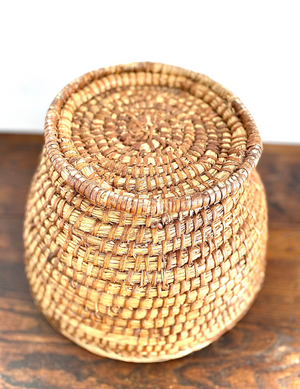 Vintage Woven Rye Basket