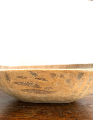 Antique Oval Stapled European Dough Bowl