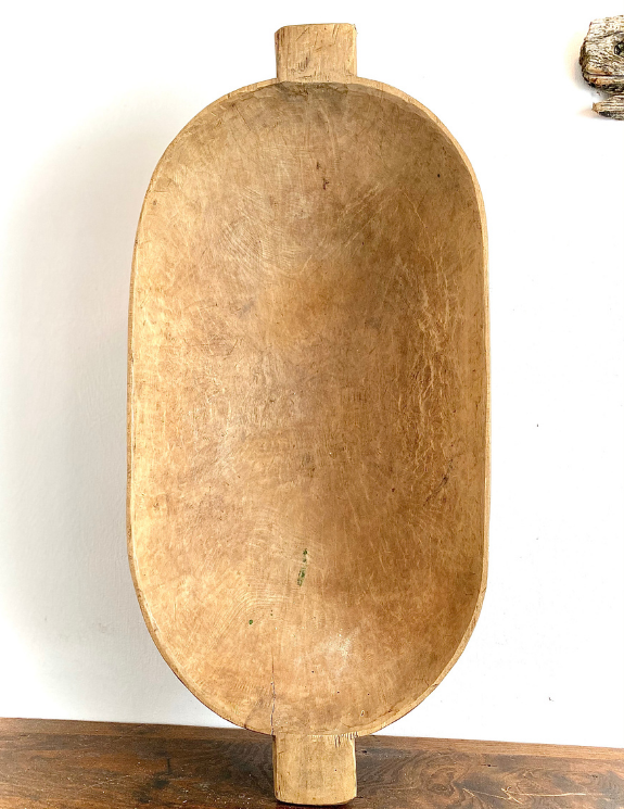 Lovely Oblong Antique Dough Bowl