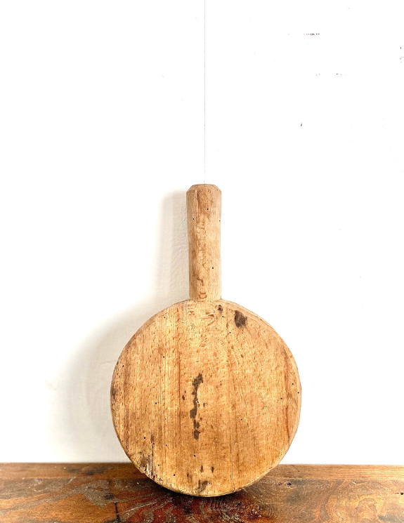 Antique Cutting Board with Fun Paddle Shape