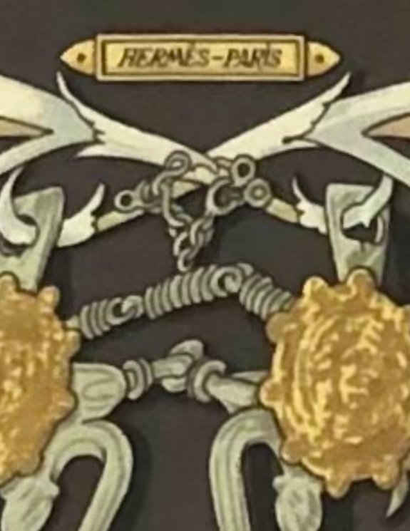 AUTHENTIC HERMES FRAMED LE MORS A LA CONETABLE SCARF - Vintage