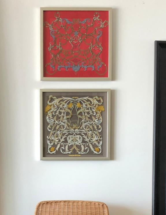 AUTHENTIC HERMES FRAMED L'INSTRUCTION DU ROY SCARF