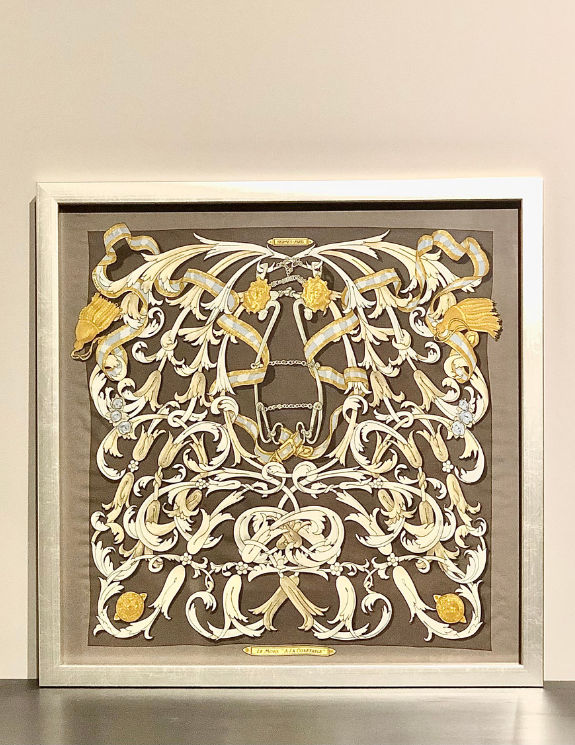 AUTHENTIC HERMES FRAMED LE MORS A LA CONETABLE SCARF