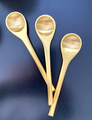 Set of 3 Brass Serving Spoons